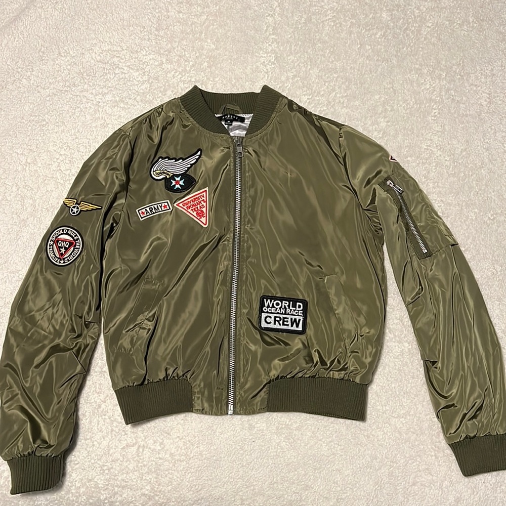 Cute “army” zip up - green